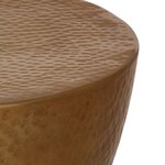 vidaXL Table basse martelée en aluminium Ø 50x30 cm laiton