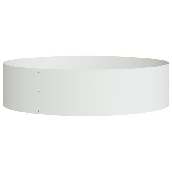 vidaXL Pot en métal blanc Blanc Métal Moyen Durable