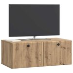 vidaXL Meuble TV mural 78 5 x 41 x 30 cm Chêne artisanal