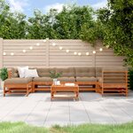vidaXL Ensemble de salon de jardin 8 Pièces Brun cire Bois de pin massif