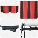 vidaXL Auvent Rétractable Automatique Orange et Marron 400x350 cm
