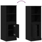 vidaXL Meuble Chêne Noir 36x35.5x103.5 cm Bois d'ingénierie