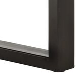 vidaXL Banc au bord naturel du bois 110 cm Bois d'acacia solide acier