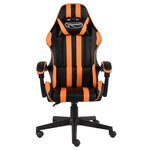 vidaXL Fauteuil de jeux vidéo Noir et orange Similicuir