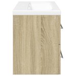 vidaXL Ensemble de meubles de salle de bain 2 Pièces chêne sonoma