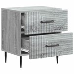 vidaXL Cabinet de chevet 2 Pièces Sonoma gris 43 x 34 5 x 47 5 cm