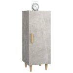 vidaXL Buffet Gris béton 34 5x34x90 cm Bois d'ingénierie