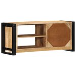 vidaXL Meuble TV 80x30x35 cm bois massif de manguier brut