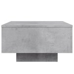 vidaXL Table basse gris béton 55x55x31 cm bois d'ingénierie