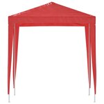 vidaXL Tente de fête 200 x 200 x 240 cm Rouge PE et acier