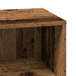 vidaXL Coiffeuse Rustique de Salle de Bain Bois Vieilli Bois Massif Moyen