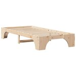 vidaXL Cadre de lit Pin massif 197 x 97 x 30 cm Bois massif en pin