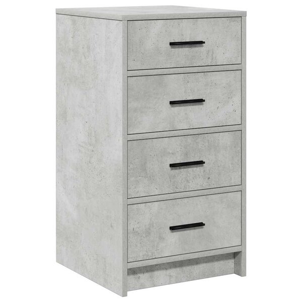 vidaXL Buffet avec tiroir Gris béton 40 x 41 x 75 cm Bois d'ingénierie