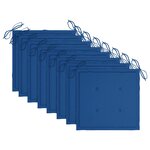 vidaXL Chaises pliables d'extérieur lot de 8 et coussins Bois d'acacia