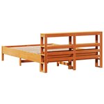 vidaXL Cadre de lit sans matelas cire marron 160x200cm bois pin massif
