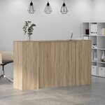 vidaXL Bureau réception chêne sonoma 180x50x103 5 cm bois d'ingénierie