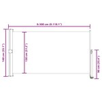 vidaXL Auvent latéral rétractable de patio 140 x 300 cm Bleu