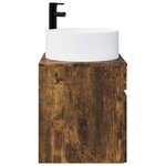 vidaXL Meuble de lavabo mural Chêne fumé 49 x 44 5 x 65 5 cm