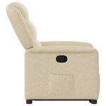 vidaXL Fauteuil inclinable Crème Tissu