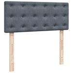 vidaXL Lit ottoman avec matelas et LED gris foncé 90x200cm