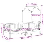 vidaXL Ensemble Lit de Jour 2 Pièces Cire marron Bois de pin massif
