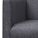 vidaXL Banc avec coussin rembourré tissu hévéa gris foncé