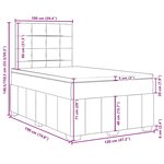 vidaXL Sommier à lattes de lit et matelas marron foncé 120x190cm tissu