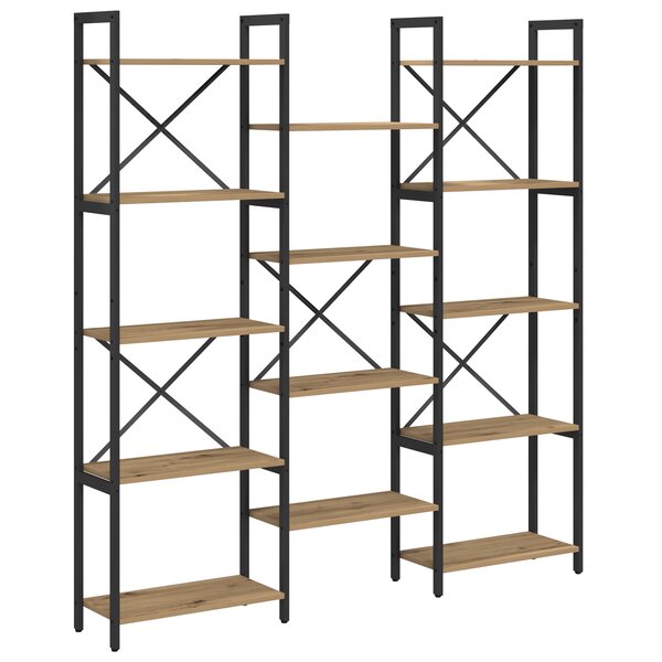 vidaXL Étagère chêne artisanal 156 x 25 x 167.5 cm Bois d'ingénierie