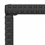 vidaXL Salon de jardin 4 Pièces avec coussins Noir Résine tressée