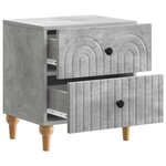 vidaXL Cabinet de chevet avec tiroir Gris béton 43 x 34 5 x 48 cm