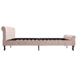 vidaXL Cadre de lit Rose Velours 200 x 200 cm
