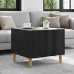vidaXL Table basse avec tiroir Noir 49 x 50 x 40 cm Bois d'ingénierie