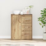 vidaXL Buffet chêne artisanal 60 x 31 x 70 cm Bois d'ingénierie