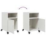 vidaXL Table de chevet blanc 36x39x59 cm acier