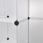 vidaXL Cabinet modulable avec 18 compartiments blanc 37x146x180 5 cm