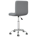 vidaXL Chaise pivotante de salle à manger Gris clair Tissu