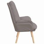vidaXL fauteuil Taupe 69 x 74 x 93 cm Tissu et Contreplaqué