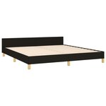 vidaXL Cadre de lit sans matelas noir tissu