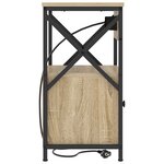 vidaXL Cabinet de chevet avec tiroir Chêne sonoma 40 x 31 x 60 cm