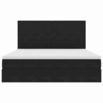 vidaXL Lit avec rangement et matelas Noir 180 x 200 cm Velours