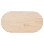 vidaXL Plateau de table 100x50x2 5 cm Bois massif Pin Ovale