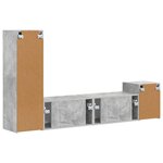 vidaXL Ensemble meuble TV 4 Pièces Gris béton Bois d'ingénierie