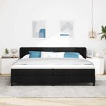 vidaXL Cadre de Lit avec Matelas Noir 200x200 cm Tissu