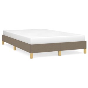 vidaXL Cadre de lit sans matelas taupe 120x190 cm tissu