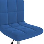vidaXL Chaise pivotante de salle à manger Bleu Velours