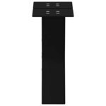 vidaXL Pieds de table basse en forme de X  2 pièces  noir  30 x (30-31) cm  acier