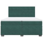 vidaXL Sommier à lattes de lit et matelas Vert foncé 200x200cm Velours