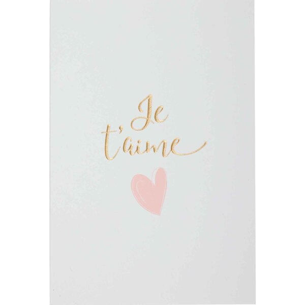 Carte je t'aime lettres or - draeger paris
