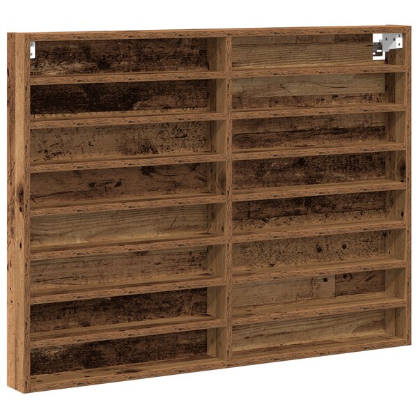 vidaXL Vitrine Cabinet Bois Vieilli 100x8 5x75 cm Bois Aggloméré