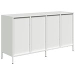 vidaXL Buffet blanc 135x39x73 5 cm acier laminé à froid